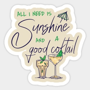 A Good Cocktail Sticker